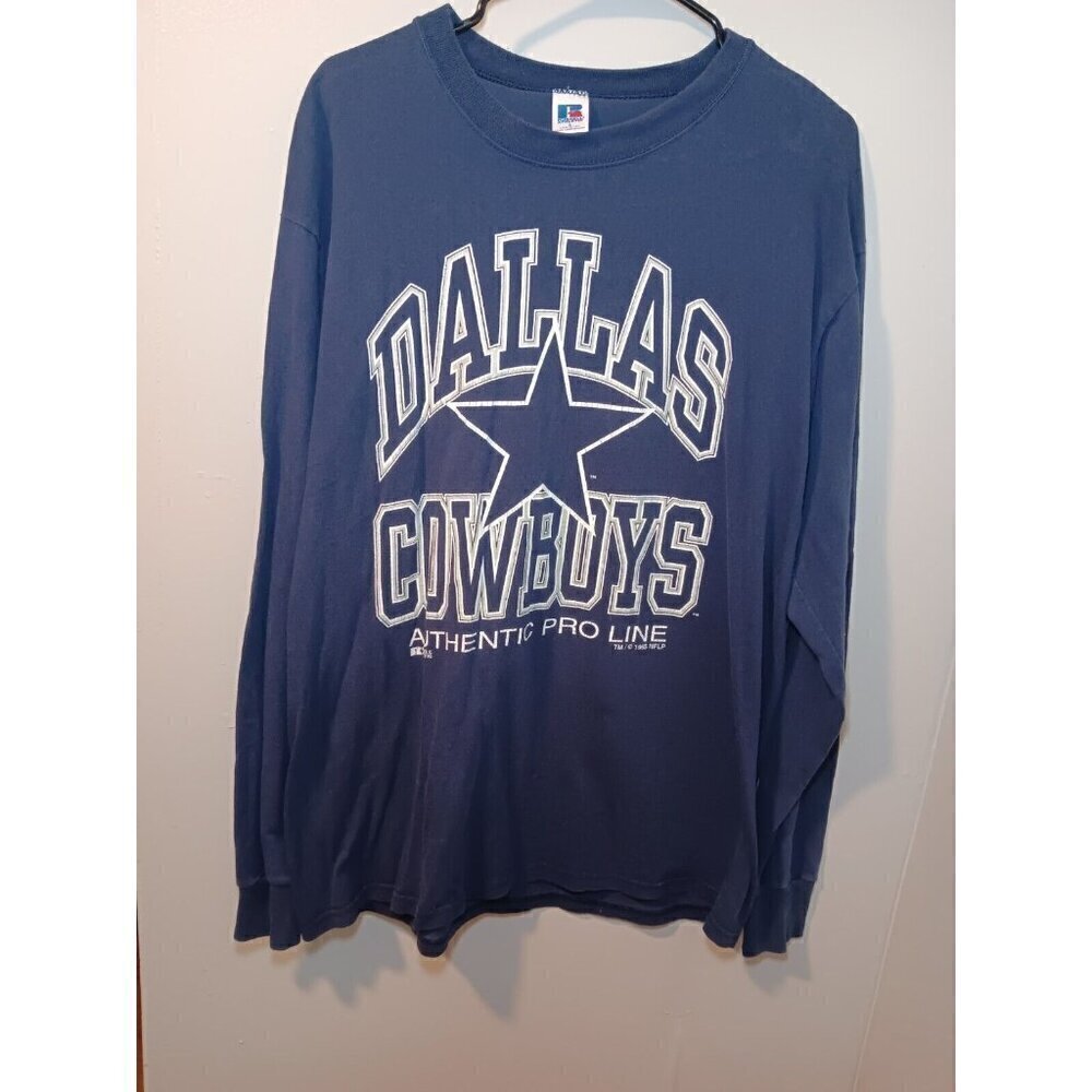 Vtg Men's Large Long Sleeve T-Shirt Dallas Cowboys 1995 NFL Russell Athletics